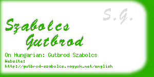 szabolcs gutbrod business card